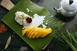 Vegan, low hsitamine, mango sticky rice