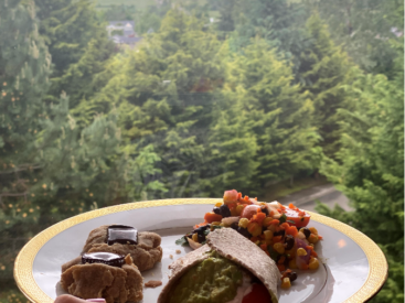 Vegan Beyond Beef Burrito, Mexi-Cali Salad and Cooking show
