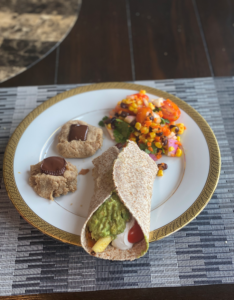 Vegan Beyond Beef Burrito, Mexi-Cali Salad and Cooking show